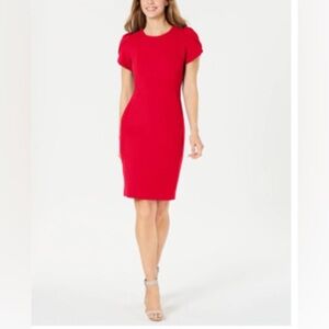 Calvin Klein Red Sheath Dress